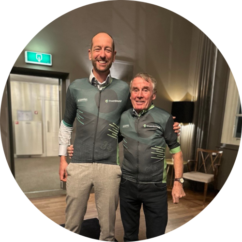 Hennie Kuiper in TrustBound wielershirt 